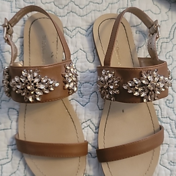 BCBG tan with rhinestone detail sandals - Picture 3 of 6